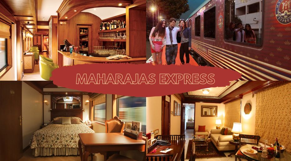 Maharashtra Express train passing through scenic landscapes, showcasing interior and suites