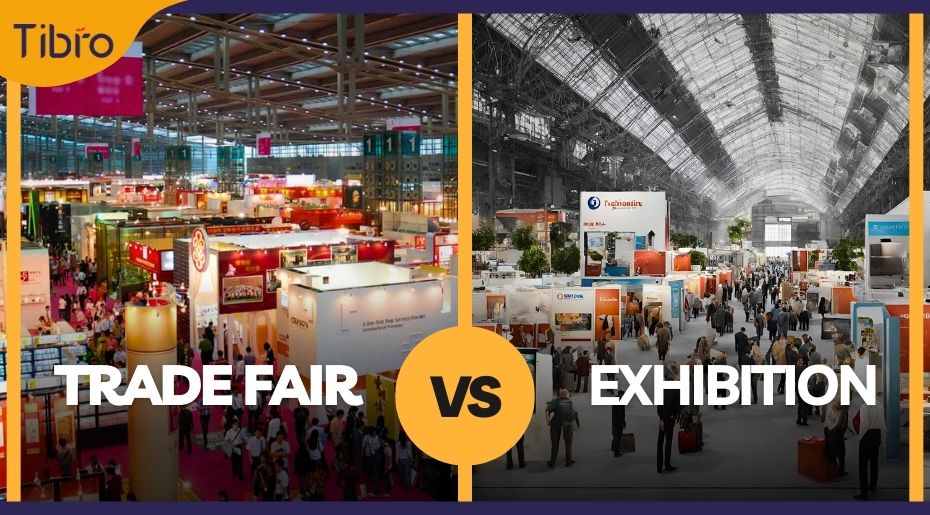 comparision between trade fair and exhibition