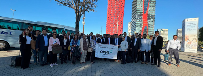 A group of delegates who attended CPHI world wide 2023 through Tibro Tours